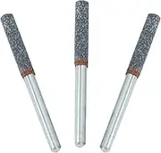 3Pcs 4mm 5/32in Sharpener Burr Stone File - High Hardness Metal Grinding Tool for Electric Grinder & Sharpening