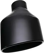 2.5" Inlet Car Muffler Modified Tail Tip Stainless Steel Black Slant Oval Outlet Compatible For AUDI RS5 RS6 A6 Matte Exhaust Tips 1PCS(Matte black right)