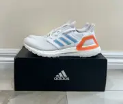 Adidas UltraBoost 20 Primeblue White Blue Orange Shoes Mens Size US 10 |EG0768 ✅