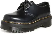 [Dr. Martens] Unisex 1461 Quad 3-Eye Shoe Polished Smooth Leather, Black, UK 5/US M6W7