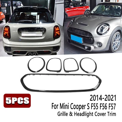 Front Grill Trim Front Rear Light Lamp Cover For Mini Cooper F55 F56 F57 CB Look (for: Mini)