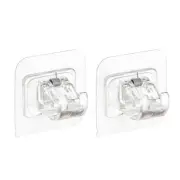 2 Pcs Curtain Rod Holder Hooks Self Adhesive Wall Hooks Wall Curtain Hangers