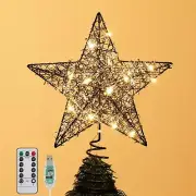 Christmas Star Tree Topper with 8 Lighting Modes USB Christmas Star Treetop