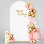 White Wedding Arch Cover 6FT Spandex Arch Backdrop Cover Fitted Arch Backdrop...