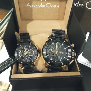 ✨ Alexandre Christie 9205情侶對錶 男錶/女錶AC手錶 男士 三眼計時 熱銷經典潮流款 石英保固