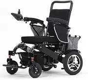 Portable light aluminum alloy folding electric wheelchair price is cheap, disabled, can go to aircraft lithium battery four-wheeled motor wheelchair
