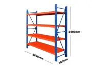 1.2M x 2.4M Storage Garage Shelving Warehouse Rack Bench Steel 800KG 1224 - A