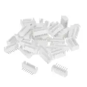2.54mm Connector 7 Pin Male Adapter Right Angle Pin Header, 50 Pack