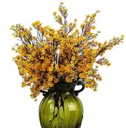 Babys Breath Orange Silk Artificial Flowers 12 Bundle 12 Bundles Yellow Orange