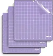 Nicapa Cutting Mat for Silhouette Cameo 3/2/1 Strong-Grip,12x12 inch 3pack) Adhesive&Sticky Non-Slip Flexible Square Gridded Purple Cut Mats Replacement Accessories Set matts Vinyl Craft Sewing