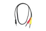 BravoPro AP2431-01 1M 3.5mm TRS Stereo Jack Plug to 2x 6.35mm TS Jacks