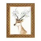 8x10 Bronze Picture Frame Ornate Finish Gray Undertones Wall Mount Real Glass