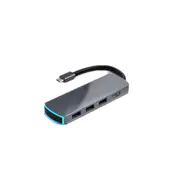 MATE 6 AIR 6 in 1 USB-C Data Hub with 6-Port USB 3.0 TF SD Card Reader USB-C HDMI for MacBooks Notebooks Phone