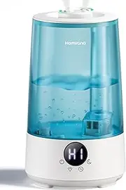 Homvana Humidifiers Bedroom Home Baby, 3.6L 360° Rotatable Cool Mist Top-Fill 34H, Quiet 23dB Kids Humidifier, Essential Oil Diffuser for Office, Plants, Nursery, BPA FREE, 7 Colors Light (Green)