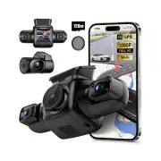 PRUVEEO 360 Degree View 4 Channel Dash Cam Front and Rear Inside Left Right, ...