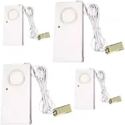 4 PCS Water Leak Alarm Flood Level Overflow Detector Sensor Home Security Alert