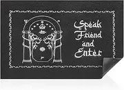 AAZZKANG Outdoor Mat Front Door Welcome Doormat with Anti Slip Rubber Backing Quickly Absorb Mud Easy to Clean Speak Friend and Enter Doormat Mats Decorative