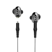 M2 bluetooth Sports Earphone Wireless Microphone Dual Units Moving Coils Sports Headset Fitness Earp BLACK COLOR