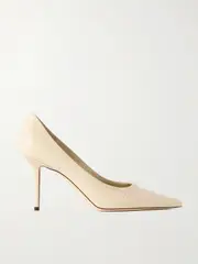 [Jimmy Choo] Jimmy Choo - Love 85 Lizard-effect Leather Point-toe Pumps - Cream - IT37.5 IT 37.5 Cream