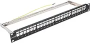 1U 24 Ports FTP Patch Panel Frame Modular Blank Patch Panel Wallmount or Rackmount Blank Keystone Jack Patch Panel
