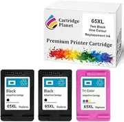 Cartridge Planet 2 Black and 1 Colour Compatible Ink for HP 65XL N9K04AA N9K03AA for HP AMP 120 125 130 HP Deskjet 2620 2621 2623 2624 2655 3720 3721 3723 3724 HP ENVY 5075 5020 5030 5032 5034 5052 ..