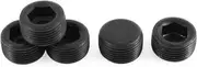 uxcell M22x1.5mm Pitch Hex Socket Set Cap Point Grub Screws Black 5pcs