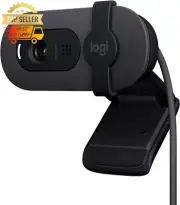 Logitech Brio 100 Webcam Full HD USB-A Mic Correction Privacy Cover Graphite