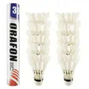 12 Pcs White Goose Feather Badminton Sport Shuttlecocks Durable Training ruk