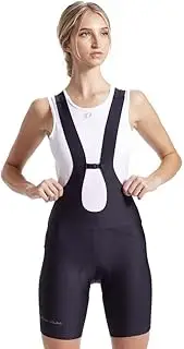 [Pearl iZUMi] Women's 8" Attack Air Bib Shorts, Breathable with Reflective Fabric