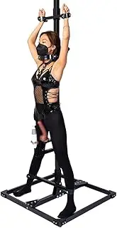 SAHOOSAFETY SM Metal Restraint Frame Handcuffs Ankle Cuffs Dildo With Suction Cup Punishment Binding Sex Furniture Fuck Machine Sex Bondage Sex Toys for Men and Women