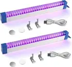 Black Light Bar 10W, Rechargeable UV Led Blacklight Bars 1FT for Glow Party, for