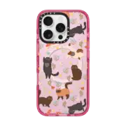 iPhone 16 Pro Impact Case MagSafe Compatible Playful Cats in the Garden