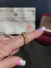 JBK Unity Ring Gold with Simulated Diamonds Unity Eternity Band Camrose & Kross