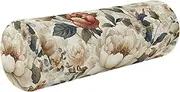 GuoChe Yoga Bolster Pillow Spring Cute Flowers Rustic Neck Roll Pillow 5.5" x 17" Round Pillows for Chairs Memory Foam Cylinder Neck Support Pillow