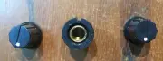 Set of 3 Black Robot Trash Can Guitar Effects Pedal Stompbox Control Knobs