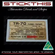 Air Conditioner Compressor Sandon TR-70 Decal V8 - VK VL HDT Holden Walkinshaw