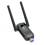 USB WiFi Adapter for Desktop PC - AXE5400 Mbps Dual 5Dbi High Gain Antennas W...