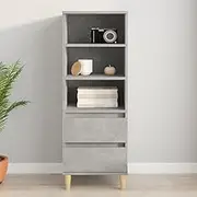Highboard Concrete Grey 40x36x110 cm Engineered Wood,Buffets & Sideboards 23KG-821240