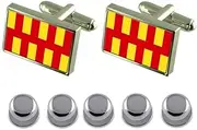 [Select Gifts] Shirt Dress Studs Northumberland County England Flag Cufflinks