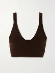 [NANUSHKA] NANUSHKA - Zosia Bouclé-knit Merino Wool-blend Top - Brown - medium medium Brown