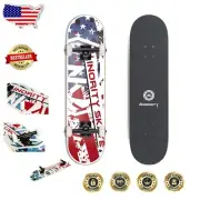 Durable 32-Inch Skateboard with Aluminum Trucks and ABEC-7 Bearings for Tricks