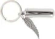 FONDOTIN Pet Urn Keychain for Dogs Decorative Stainless Pendant Ashes Keepsake Memorial Urn for Pet Ashes for Dog Lovers