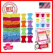 800pcs Refill Loops for 7-Inch Weaving Loom - 8 Color Loom Loops for Potholde...