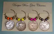 Australian Halfpenny Wine Glass Charms -Set of 4