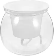 MUELODSIC Clear Hydroponic Planter Fish Bowl Versatile Small Fish Tank Turtle Container for Desktop Use Durable Plastic Material for Apartments and Offices