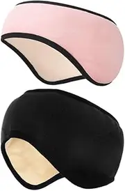 OATIPHO Sleep Eye Mask - 2pcs Sleep Ear Muffs - Ear Warmer Headband 2 in 1 Sleeping Eye Mask Earmuff Cover Sleeping Mask with Ear Cover for Sports Yoga Meditation Shift Work