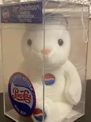 RARE Limited Edition Pepsi-Cola Bean Bunny, 100th Anniversary, White Bunny #589