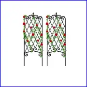 Versatile Black Garden Trellis - Ideal for Cucumber, Ivy, and Jasmine Growth