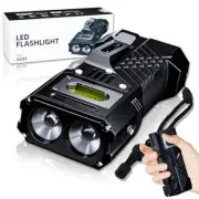 Rechargeable EDC Flat Flashlight 990,000 High Lumens Dual Light Sources with