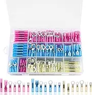Chihutown 320PCS Heat Shrink Wire Connectors Kit, Water Proof Marine & Automotive Wire Connectors, 22-10 AWG, Copper, Multiple Colors, Ring, Fork, Male/Female Terminals